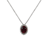 Ciondolo in oro bianco 18K con diamanti pavè con rubino centrale da 0.35 a 1.64 ct