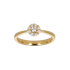 Anello Oro Giallo 18K con Centrale di Diamanti