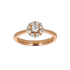 Anello Oro Rosa 18K con Centrale di Diamanti