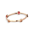 Anello Oro Rosa 18K con Rubini Naturali