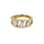 Anello in Oro Giallo 18K con Diamanti Round e Fantasia
