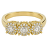 Anello trilogy mirage oro giallo 18K con diamanti da 0.26 a 0.95 ct