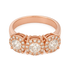 Anello trilogy mirage oro rosa 18K con diamanti da 0.26 a 0.95 ct