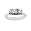 Anello trilogy oro bianco 18K con diamanti da 0.81 a 2.16 ct