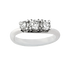 Anello trilogy oro bianco 18K con diamanti da 0.81 a 2.16 ct