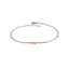 Bracciale Semirigido Oro Bianco/Rosa 18K con Diamanti