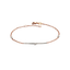 Bracciale Semirigido Oro Rosa/Bianco 18K con Diamanti