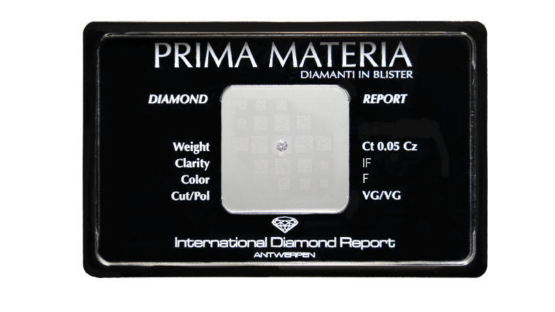 1 diamante in blister F - IF da 0.02 a 0.25 ct