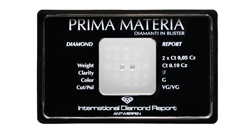 2 diamanti in blister G - IF da 0.04 a 0.50 ct