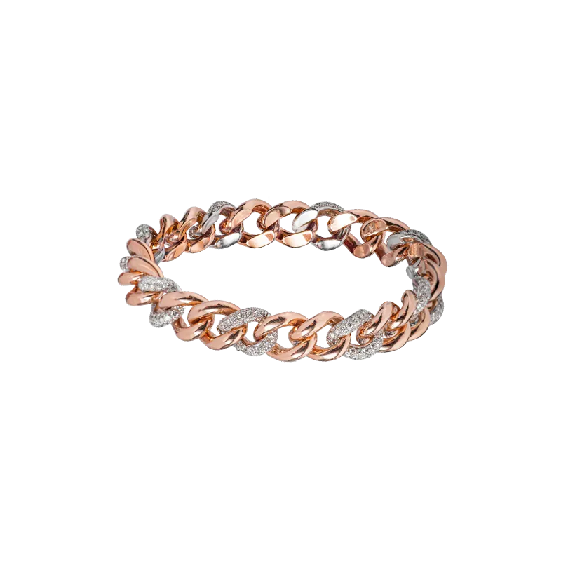 Bracciale oro rosa 18K con diamanti da 0.48 a 4.10 ct