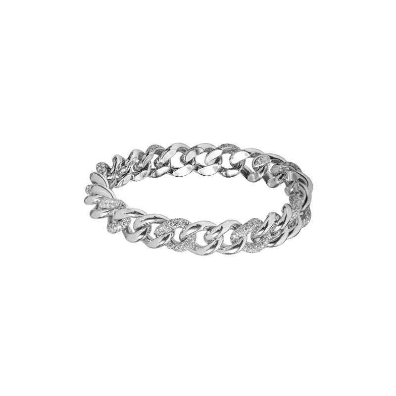 Bracciale oro bianco 18K con diamanti da 0.48 a 4.10 ct