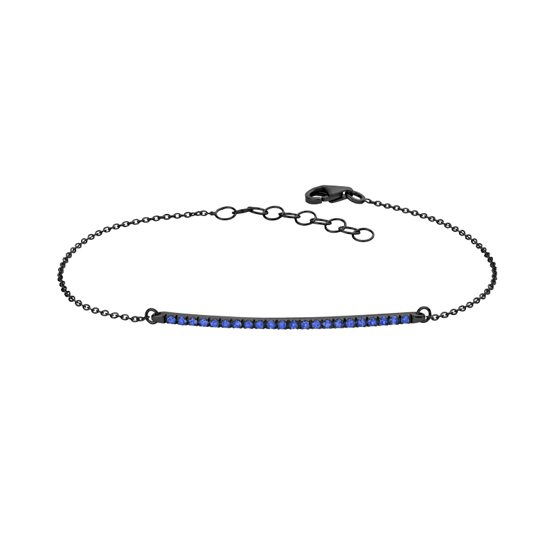 Bracciale Oro brunito 18K con Zaffiri