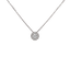 Ciondolo oro bianco 18K con diamante centrale pavè da 0.22 a 0.36 ct