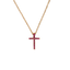 Croce Oro Rosa 18K con Rubini da 0.09 a 0.19 ct
