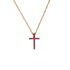 Croce Oro Rosa 18K con Rubini da 0.09 a 0.19 ct