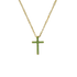 Croce Oro Giallo 18K e Smeraldi da 0.08 a 0.17 ct