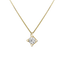 Pendente punto luce griffe quadrato oro giallo 18K con diamanti da 0.02 a 0.20 ct