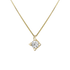 Pendente punto luce griffe quadrato oro giallo 18K con diamanti da 0.02 a 0.20 ct