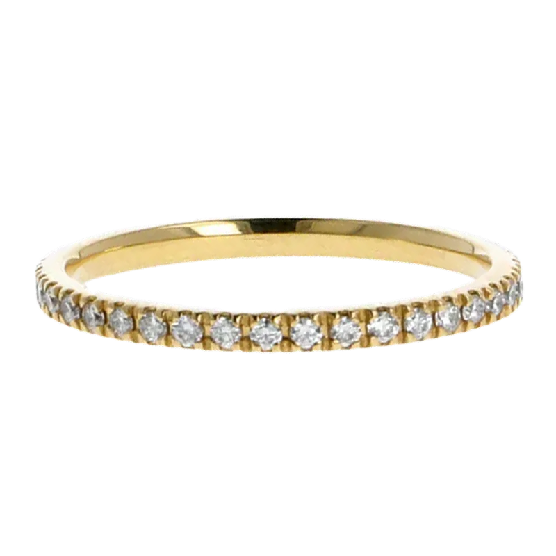 Fedina Oro Giallo 18K con Diamanti Bianchi