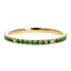 Fedina Oro Giallo 18K con Smeraldi/spot diamanti bianchi