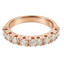 Veretta 9 pietre oro rosa 18K con diamanti da 0.10 a 1.20 ct