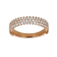 Fascia piccola in oro rosa 18K con diamanti a 3 fili
