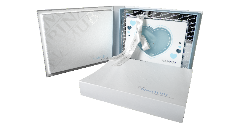 Diamante in blister Cuore di Mamma con cofanetto blu