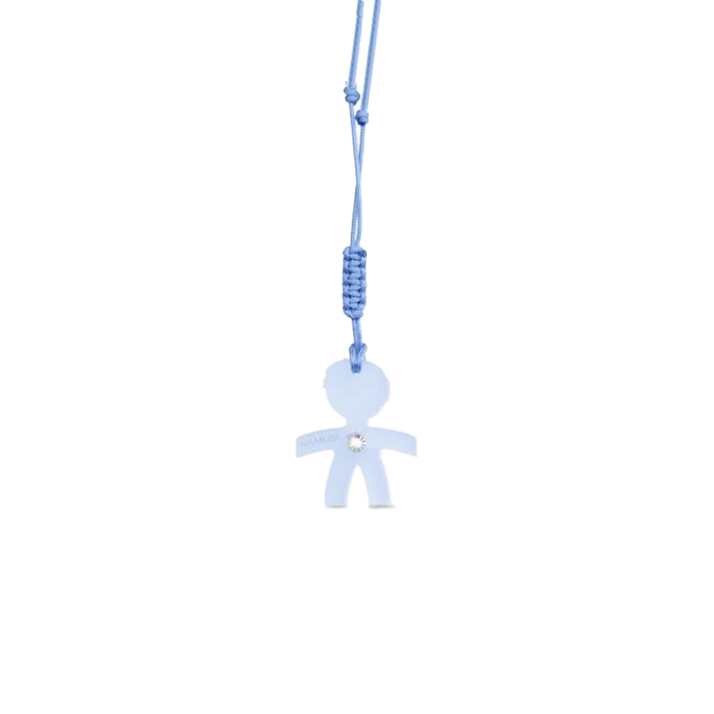 Ciondolo “Bimbo” Blu con Diamante Incastonato