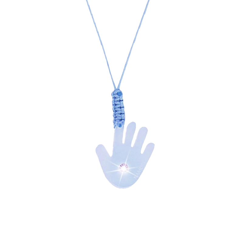 Ciondolo “Manina” Blu con Diamante Incastonato