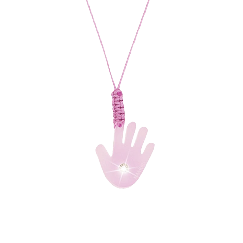 Ciondolo “Manina” Rosa con Diamante Incastonato