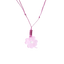 Ciondolo “Quadrifoglio” Rosa con Diamante Incastonato