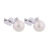 Orecchini Oro bianco 18K con Perle e Diamanti da 0.02 a 0.06 ct
