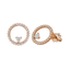 Orecchini in oro rosa 18K con diamanti con cuore