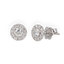 Orecchini oro bianco 18K con diamante centrale con pavè da 0.44 a 0.72 ct