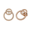Orecchini in oro rosa 18K con diamanti con cuore
