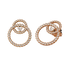 Orecchini in oro rosa 18K con diamanti con cuore