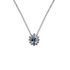 Pendente oro bianco 18K con diamanti e acquamarina