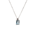 Pendente Oro bianco 18K con Diamanti Acquamarina da 1.00 a 1.45 ct