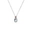 Pendente Oro bianco 18K con Diamanti e Acquamarina da 0.70 a 1.15 ct