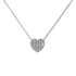 Pendente oro bianco 18K con diamanti cuore pavè