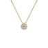 Pendente Oro Giallo 18K con Diamante Centrale e Contorno di Diamanti