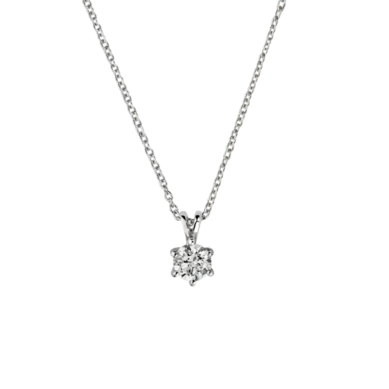 Pendente oro bianco 18K con diamanti da 0.27 a 0.73 ct