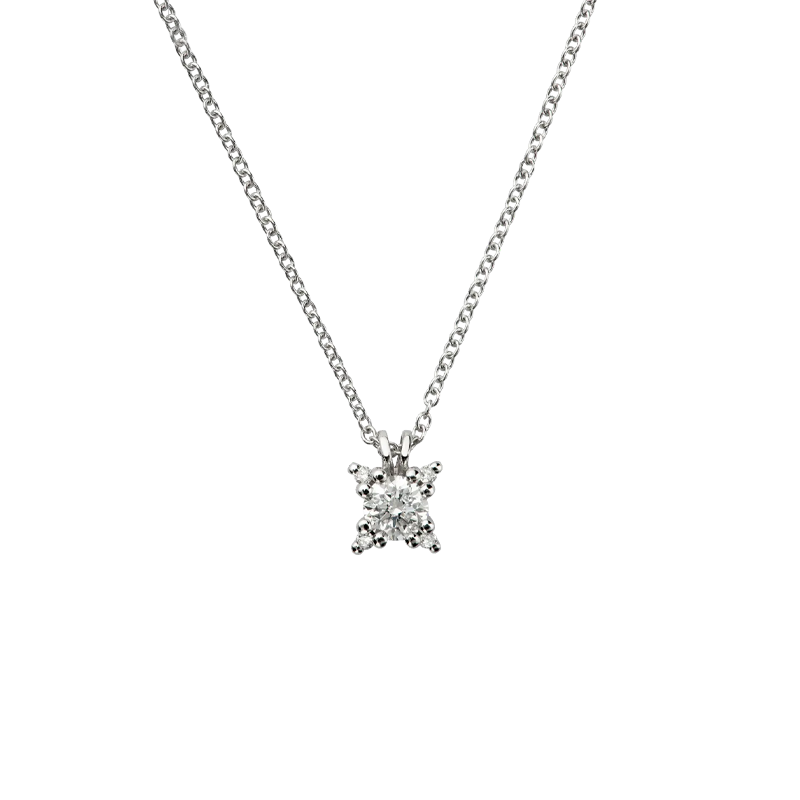 Pendente oro bianco 18K e diamanti da 0.30 a 0.79 ct