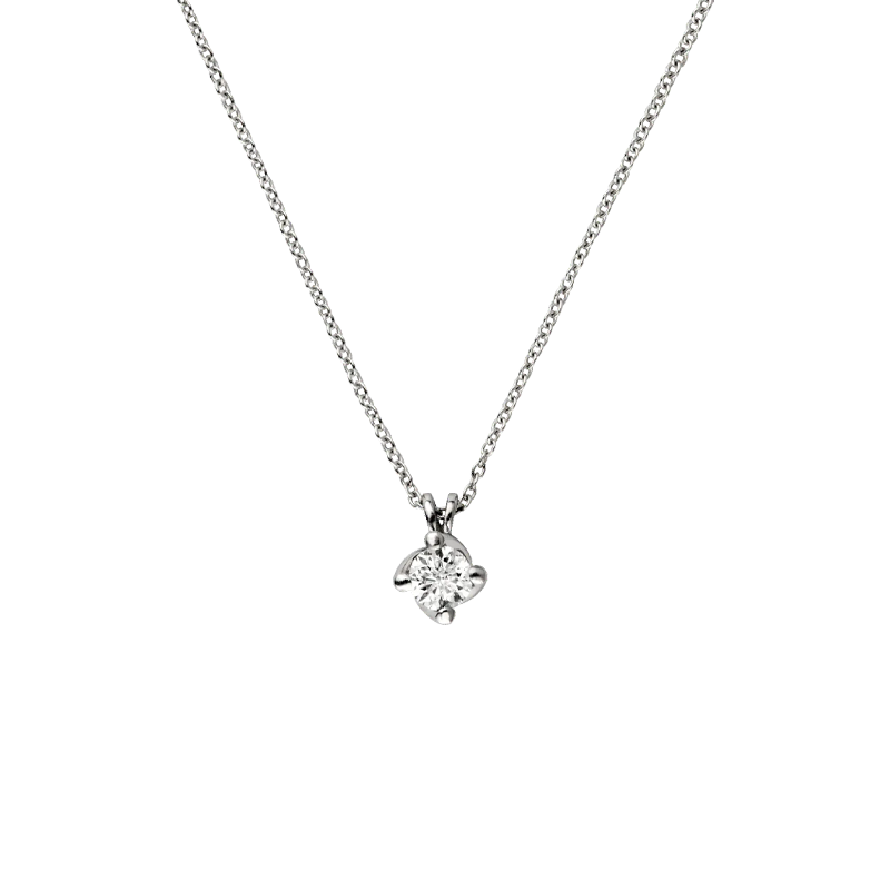 Pendente oro bianco 18K e diamanti da 0.27 a 0.73 ct