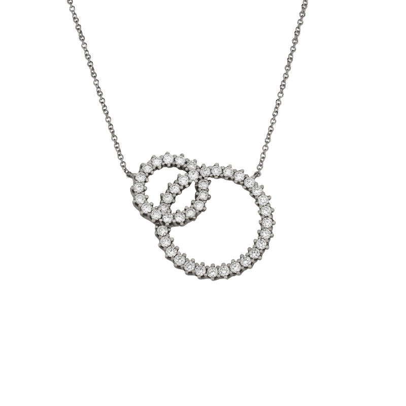 Ciondolo in oro bianco 18K con diamanti