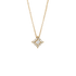 Pendente Oro Giallo 18K con Diamanti Round e Princess Cut