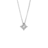Pendente Oro Bianco 18K con Diamanti Round e Princess Cut