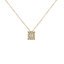 Pendente grande oro giallo 18K con diamanti con centrale emerald cut