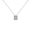 Pendente grande oro bianco 18K con diamanti con centrale emerald cut