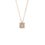 Pendente grande oro rosa 18K diamanti con centrale oval cut